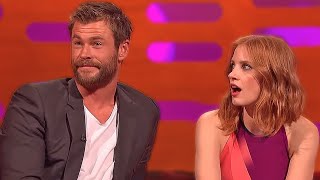 Chris Hemsworth Being Thirsted Over By Female Celebrities [upl. by Sudnor]