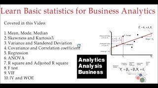 Learn Basic statistics for Business Analytics [upl. by Alessandra472]