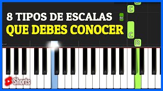 8 TIPOS DE ESCALAS que debes conocer en Piano  Lección de Piano 1 [upl. by Ursula]