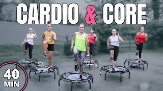 40 MIN Trampoline CARDIO Workout  JUMPSPORT Rebounder  Strength  Core [upl. by Harriett901]