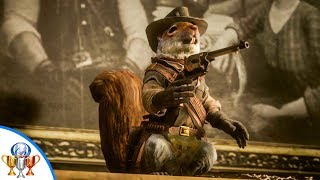 Red Dead Redemption 2 Its Art Trophy  All Hunting Request Carcasses All Squirrel Statue Locations [upl. by Yrolg]