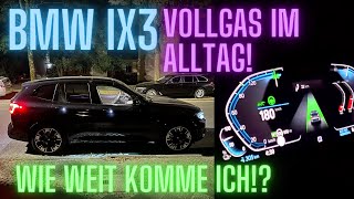 BMW iX3 Vollgas im Alltag  wie weit komme ich [upl. by Sikram342]