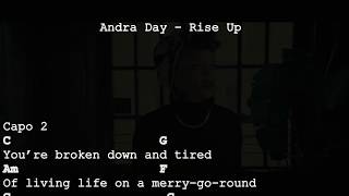 Andra Day  Rise Up chords for smartphone Acoustic guitar [upl. by Assenej]