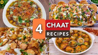 4 Special Chaat Recipe For Iftar Menu by Aqsas Cuisine Aloo Chana Chaat Kathiyawari Papri Chaat [upl. by Hound]