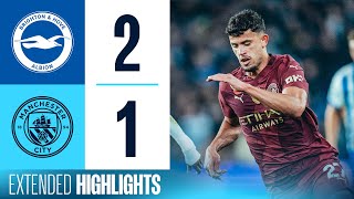 EXTENDED HIGHLIGHTS  Brighton 21 Man City  Haaland scores in City defeat [upl. by Nitsed]