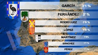 Dónde están los apellidos más comunes en España  Most common last names in Spain IGEOTV [upl. by Neumann845]