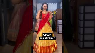 Fully stitched dhavani set available trendingdhavanisetdhavanicollectiondhavanisetshortsviral [upl. by Alesi]