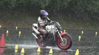 2017 10 29 Dunlop Moto Gymkhana Lady Nakajima 選手 NSR250R h 1 amp h 2 [upl. by Greene]