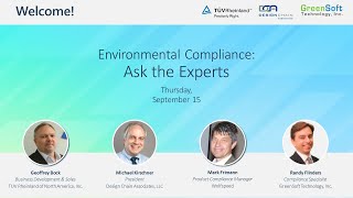 Environmental Compliance Ask the Experts Webinar [upl. by Means]