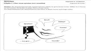 ÖSD A1  SPRECHEN  AUFGABE 1 Neues Beispiel [upl. by Schwitzer]