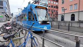 Sweden Stockholm tram ride from Sundbybergs centrum to Stora Essingen [upl. by Sisenej133]