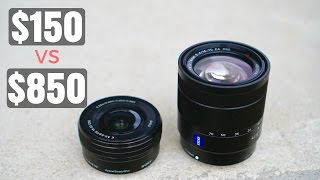 Sony 1650mm Kit vs 1670mm Zeiss Comparison [upl. by Noynek]