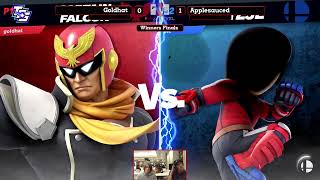 Smash  TNLG 10  WF  Goldhat Samus Captain Falcon vs Applesauced Mii Brawler  SSBU [upl. by Ainolopa]