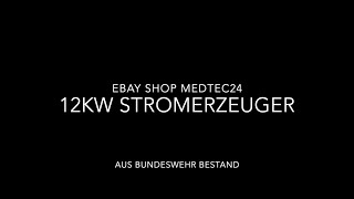 12KW DIESEL PÖL GEKO BUNDESWEHR STROMAGGREGAT STROMERZEUGER 230400V 15KVA BUND [upl. by Frere]