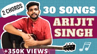 Play 30 Arijit Singh songs on guitar using 2 Chords  Tutorial for Beginners  by Kaustubh Naik [upl. by Linsk]