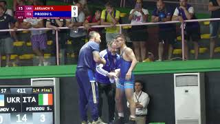 14 FS  57 kg V ABRAMOV UKR v S PIRODDU ITA [upl. by Piers]