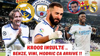 🚨 TRES BONNE NOUVELLE AVEC BENZEMA MODRIC ET VINI   XAVI TACLE LE REAL  DEJA UN ABSENT A CITY [upl. by Etteiluj978]