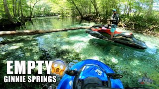 NOBODY AT GINNIE SPRINGS CRAZY ADVENTURE WE ENTERED WITH OUR YAMAHA amp SEADOO JET SKIS [upl. by Dionis]