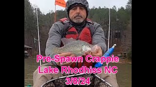 Catching PreSpawn Crappie on Lake Rhodhiss NC 3824 [upl. by Eillen]