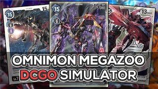 DCGO Omni MegaZoo vs Yellow Gatomon amp Dark Masters  Digimon TCG Digimon Simulator [upl. by Grieve]