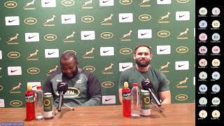 Ox Nche and Cobus Reinach ahead of Rugby Championship Test against Australia [upl. by Assenna297]