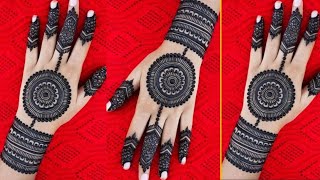 Easy Gol Tikki Mehndi Design For Beginners  Bridal Arabic Flower Mehndi Design  Simple Mehndi [upl. by Marutani693]