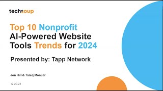 Top 10 Nonprofit AI Powered Website Tools Trends for 2024 [upl. by Ulrich756]