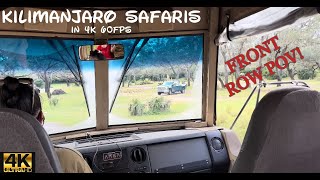 Riding Kilimanjaro Safaris Up Close  Front Seat POV 4K 60FPS [upl. by Lenrow]