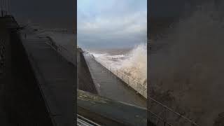 Hornsea slow motion massive wave [upl. by Nnaylrebmik]