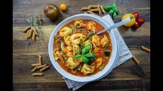 Tortellini Tomaten Suppe  One Pot  Rezept und Anleitung  Natürlich Lecker [upl. by Ahsinor127]