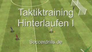 Erlernen des Hinterlaufens  Taktiktraining auf Soccerdrillsde [upl. by Ladnar985]