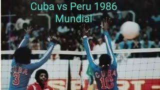 Campeonato Mundial de Voleibol Feminino 1986 Cuba vs Peru [upl. by Ahsinawt]