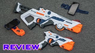 REVIEW Nerf Laser Ops Pro Deltaburst amp Alphapoint  LASER TAG by NERF [upl. by Aisayn]