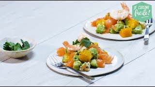 Recette facile de tartare davocat crevettes et saumon fumé [upl. by Vani]