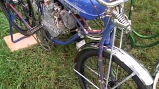 RARE ANTIQUE 1946 WHIZZER MOTORBIKE [upl. by Yrolg828]