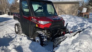 Polaris Ranger XP 1000 Northstar Plowing Snow [upl. by Theall]