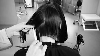 CLASSIC BOB HAIRCUT A LINE  tutorial by SANJA KARASMAN [upl. by Langer362]