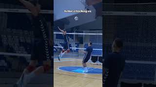 Setter vs Opposite attacking 😇💀 [upl. by Aufmann]