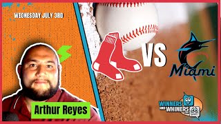 Red Sox vs Marlins 732024 MLB Free Betting Pick From Arthur Reyes [upl. by Soo]