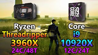 Ryzen Threadripper 3960X 24C48T vs Core i9 10920X 12C24T  PC Gaming Benchmark Test [upl. by Masson]