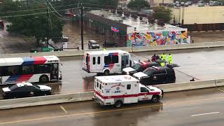 Rescue helicopters deliver evacuees to Houston convention center [upl. by Nemhauser]