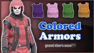 GTA5 I EASY Obtain ALL Colored Body Armors I ALL CONSOLES I Patch 158 [upl. by Mojgan]