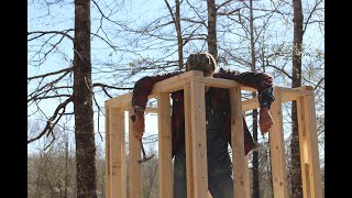 How To Build a SMOKEHOUSE Part 5  Framing and Roof [upl. by Kiel]