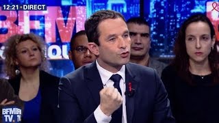 Benoît Hamon était l’invité de BFM Politique le 26032017 [upl. by Frisse]