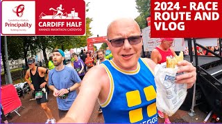 CARDIFF HALF MARATHON 2024  RACE ROUTE AND VLOG [upl. by Sivehc]