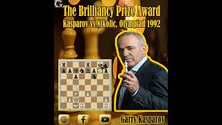 The Brilliancy Prize Award  Garry Kasparov vs Predrag Nikolic Olympiad 1992 [upl. by Barmen]