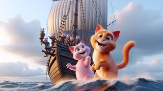 Orange Cat Voyage 萌宠 cat aicat cute story kittycat kitty pets [upl. by Ehcram827]