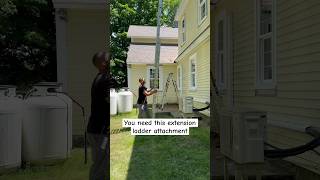 This extension ladder attachment makes life easy diy construction remodeling hgtv carpentry [upl. by Aiynat]