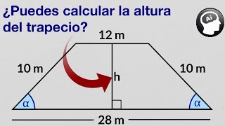 Calcular la altura del trapecio isosceles cuyos lados miden 10 12 y 28 Teorema de Pitágoras [upl. by Raab606]