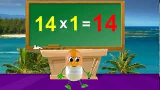 Tutorial Math  14 Times Table  Kids Songs With Lyrics [upl. by Copp]